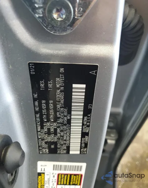 2021 Toyota Highlander L z USA, uszkodzony, nr VIN 5TDBZRBH5MS091517